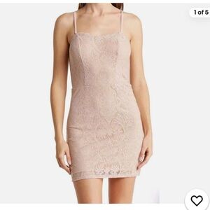 Dress the Population Leanne beige mini dress